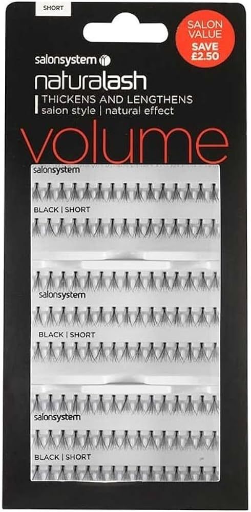 Salon System Individual Lashes SALON VALUE PACK Black Short | Amazon (UK)