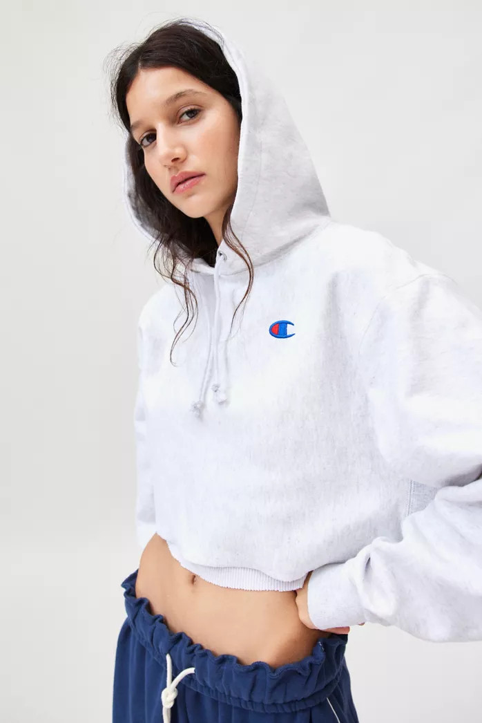 Champion Reverse Weave Cropped Hoodie Sweatshirt | Urban Outfitters (US and RoW)