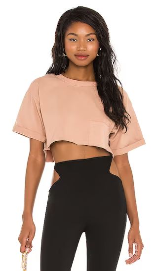 Super Cropped Pocket Tee in Nude | Revolve Clothing (Global)