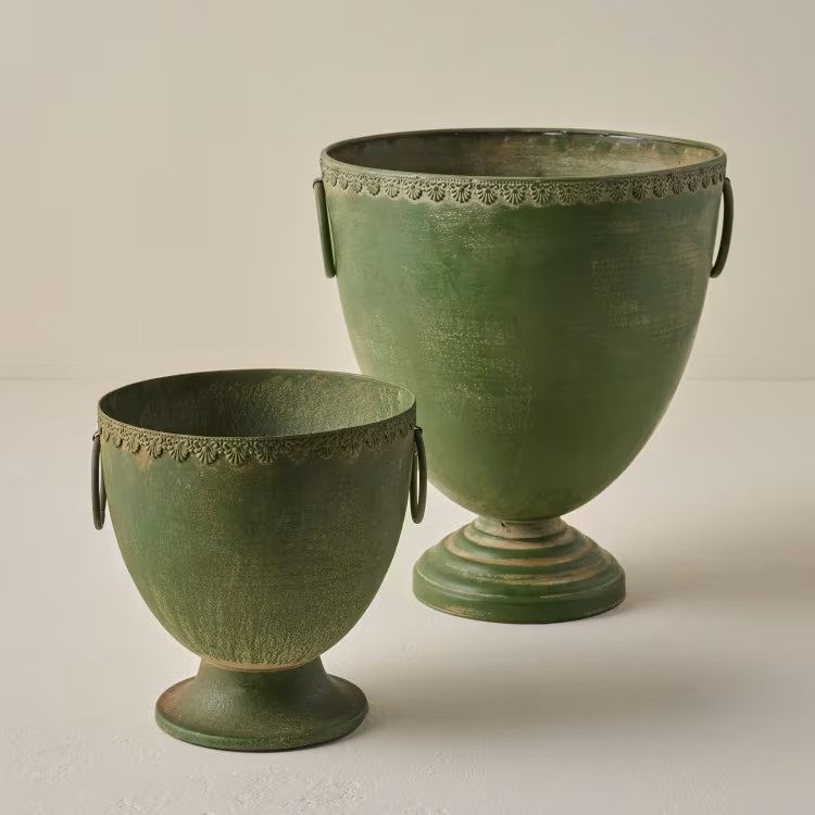 Green Aged Urn Planter | Magnolia