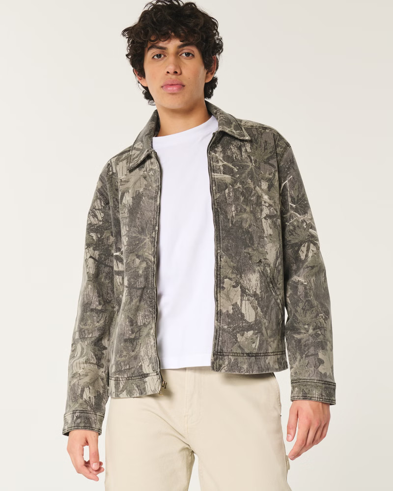 Zip-Up Camo Workwear Jacket | Hollister (US)