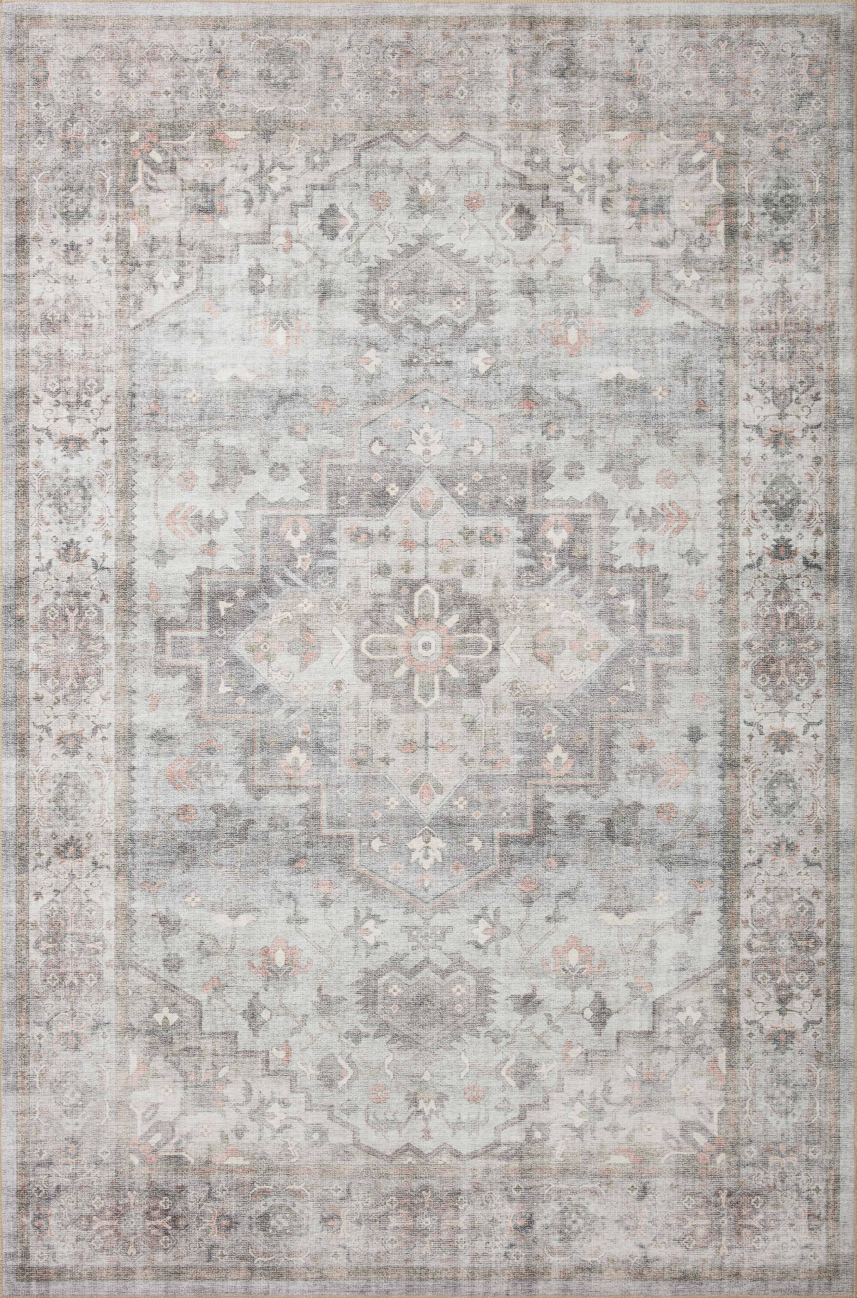 Loloi II Heidi Collection HEI-02 Dove / Blush, Oriental Area Rug 7'-6" x 9'-6" - Walmart.com | Walmart (US)