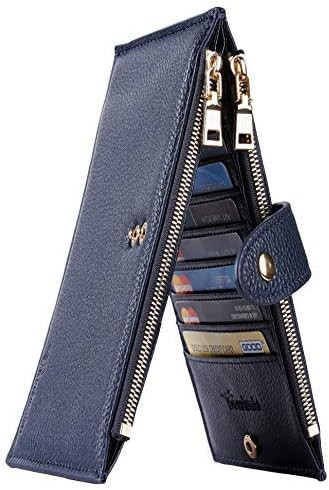 Travelambo Womens Walllet RFID Blocking Bifold Multi Card Case Wallet with Zipper Pocket | Amazon (US)