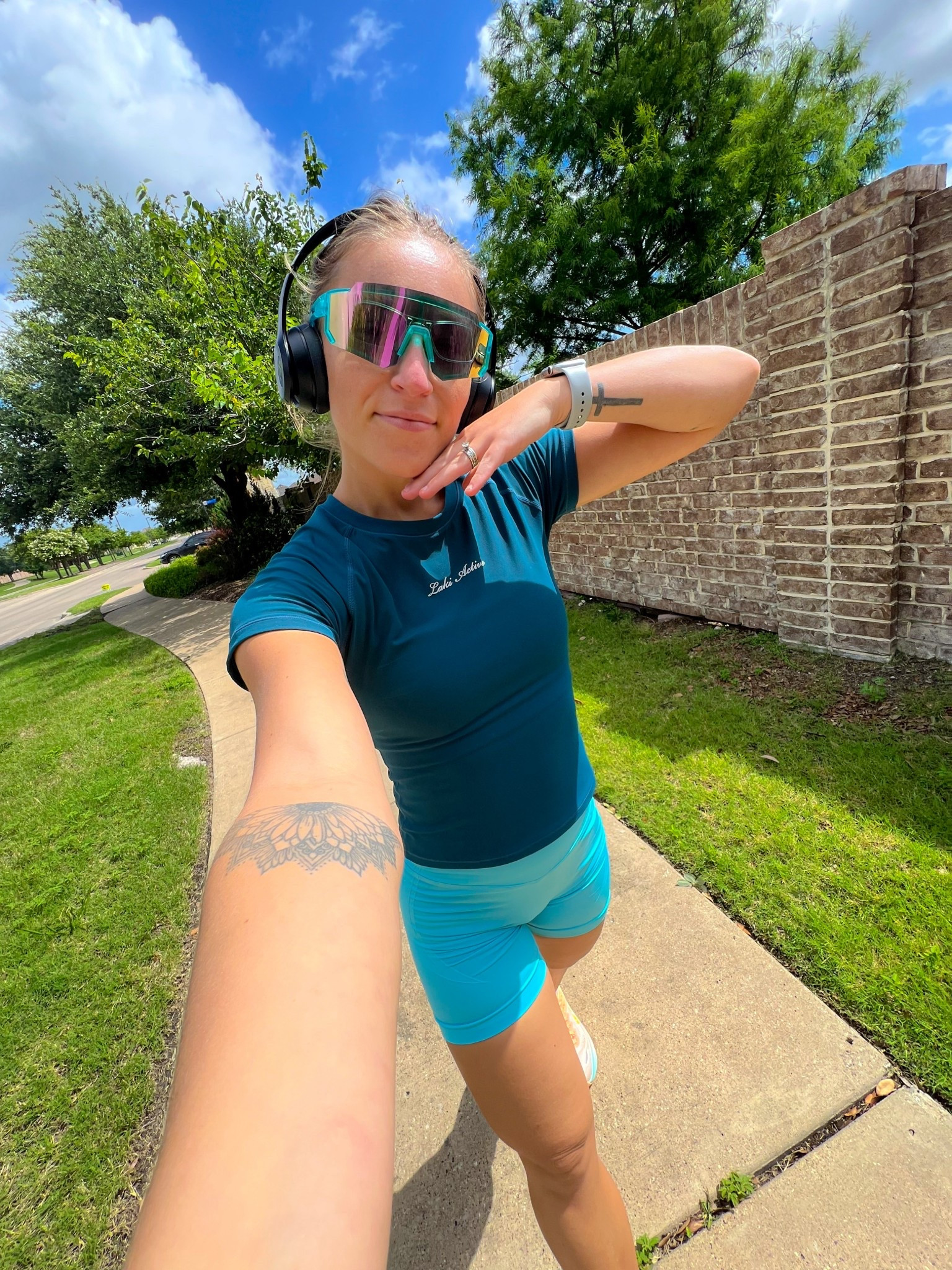 Sky blue biker shorts and my fave lightweight active tee in the prettiest mix of teal, green, and soft blue 💙☁️ Perfect for summer runs, power walks, or chasing a toddler around. Styled with my go-to Hokas for comfort and support—these are my must-haves for daily movement! Whether you’re marathon training or just starting your running journey, this outfit is breathable, comfy, and mom-life approved.

#runningoutfit #momswhorun #ltkactivewear #hotgirlsummerwalks #bikershortsseason #LTKfit #HokaShoes #runningset #summeractivewear #LTKunder100 #LTKmomstyle #fitmomlife #momontherun #runfitstyle #athleisurevibes #bikerchic #activewearstyle #LTKsummer #walkwithme #postpartumfitness #runlikeamom 

#LTKShoeCrush #LTKActive #LTKStyleTip