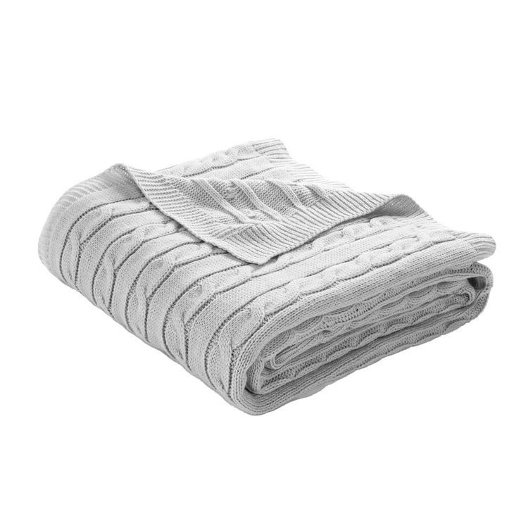 50"x60" Cable Soft Knitted Throw Blanket with Border - Lush Décor | Target