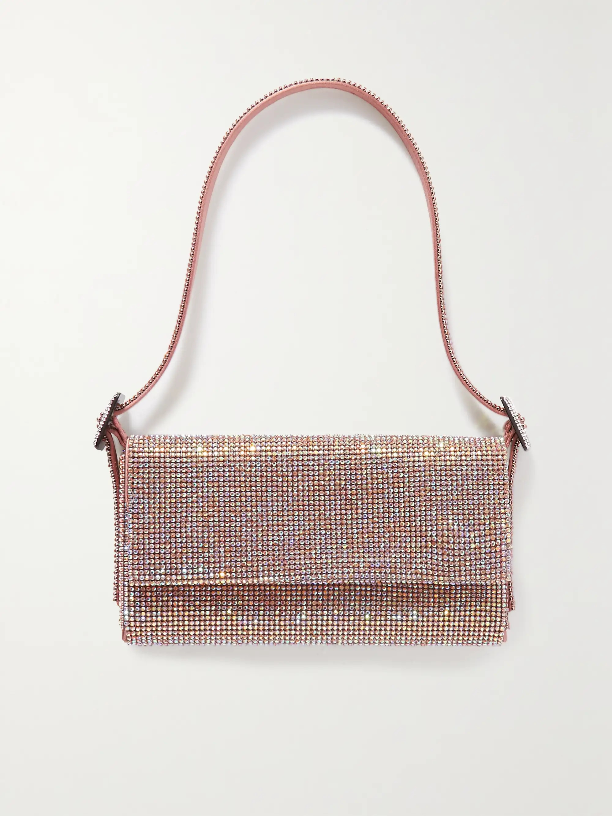 Vittisima crystal-embellished satin shoulder bag | NET-A-PORTER (US)