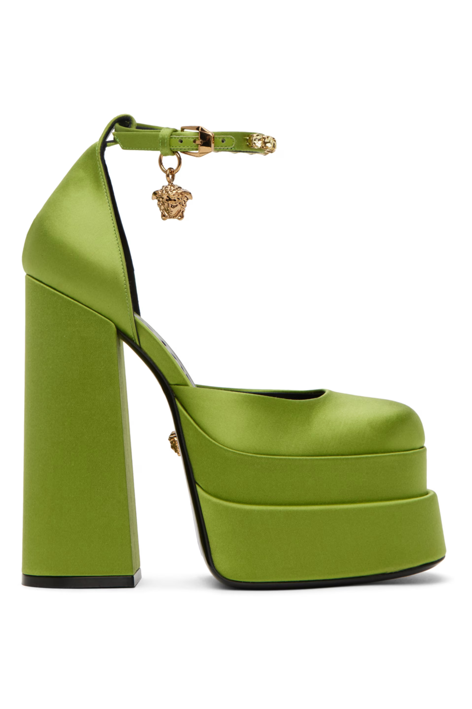 Versace - Green Medusa Aevitas Heels | SSENSE