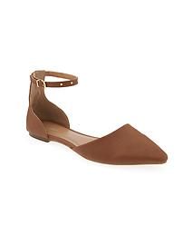 Ankle-Strap D'Orsay Flats for Women | Old Navy US