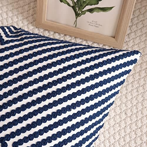 VANCL Boho Throw Pillow Covers 12x20 Blue Throw Pillows Embroidered Decorative Pillows for Couch Sof | Amazon (US)