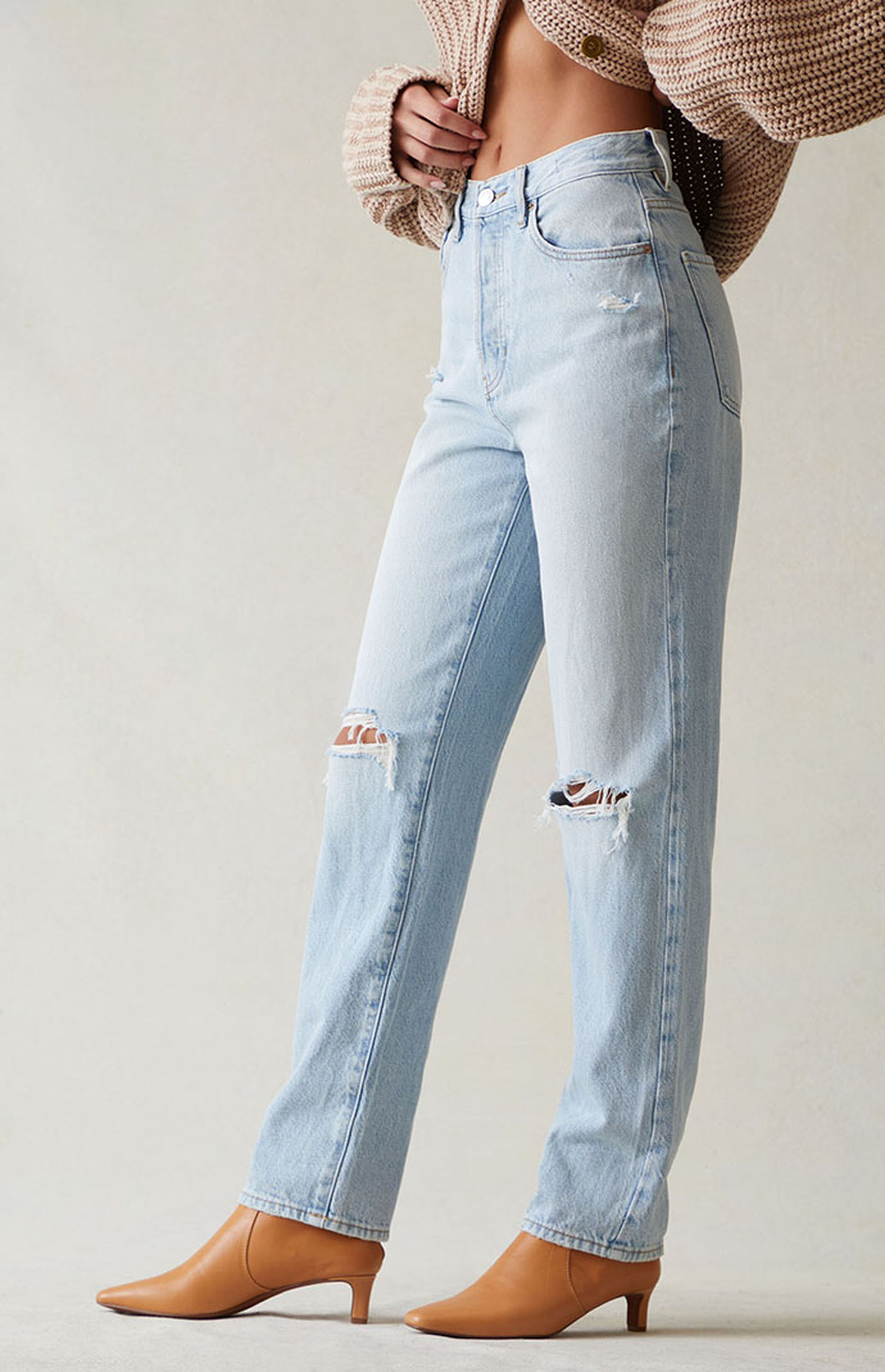 PacSun Eco Light Blue Distressed Dad Jeans | PacSun