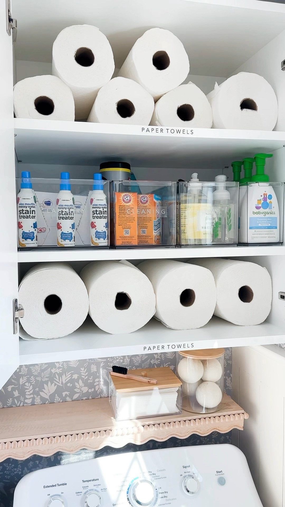 ✨ Time for a laundry room glow up ✨

This mini project had a big impact - and it’s all thanks to the right product 🫶🏻

Utilizing the Everything Organizer Silicone Turntable and Pantry Bins from @thecontainerstore absolutely TRANSFORMED this space 🤩 these are the holy grail of organizing products (trust me, I’ve tried a lot of them!)🙋🏼‍♀️ 

The bins come in different depths and sizes so they truly maximize every inch of space 🙌🏻 not only that, but they’re stackable and come with removable dividers which help keep everything neat and tidy 🧺 

The nonslip turntable is so easy to clean (the liner is removable and dishwasher safe!!!) 🧼 and it effortlessly organizes your items so you don’t have to reach in the back of your cabinet anymore 😍

Click the link in bio to shop the Container Store with me 🤍 need product recommendations? Send me a DM and I’d be happy to help!
.
.
.
.
.
#TheContainerStoreAmbassador #thecontainerstore #EverythingOrganizerFavorites #organizewithmarie #fairfieldcountyct #connecticutlife #organizingtips #connecticutliving #connecticutgram #ctsmallbusiness #203local #organizedhome #fairfieldcounty #fairfieldcountymoms #greenwichct #hometips #professionalorganizer #getorganized #organizinghacks #homeorganizer #homeorganizing #womeninbusiness #laundryroomorganization #laundryroomgoals #laundryroomdesign

#LTKFamily #LTKHome #LTKFindsUnder50