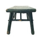 Old Primitive Bamboo Style Green Painted Wooden Stool | eBay | eBay US