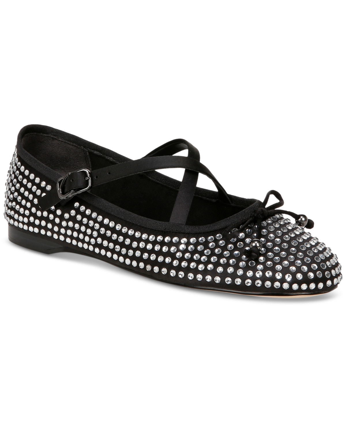 Circus Ny by Sam Edelman Women's Zuri Rhinestone Crossband Ballet Flats - Black Rhinestone | Macy's