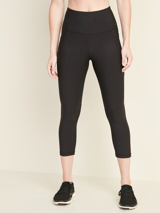 High-Waisted PowerSoft Side-Pocket Crop Leggings for Women | Old Navy (US)