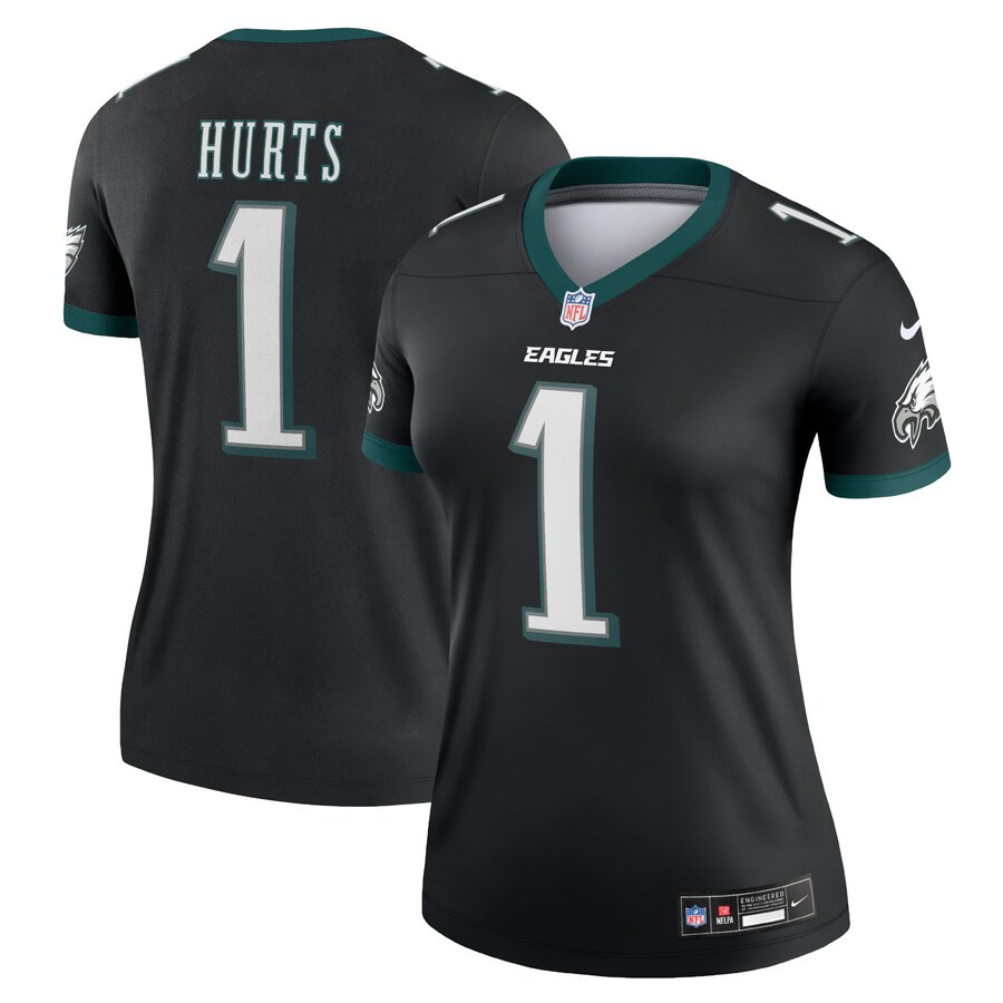 Women's Philadelphia Eagles Jalen Hurts Nike  Black Alternate Legend Player Performance Top | NFL Shop