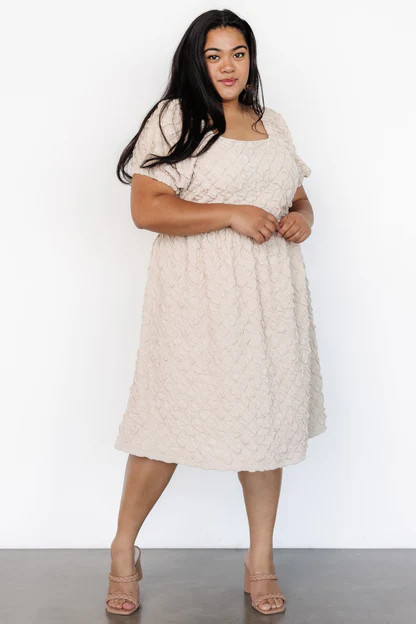 Keri Gathered Dress | Light Taupe | Baltic Born