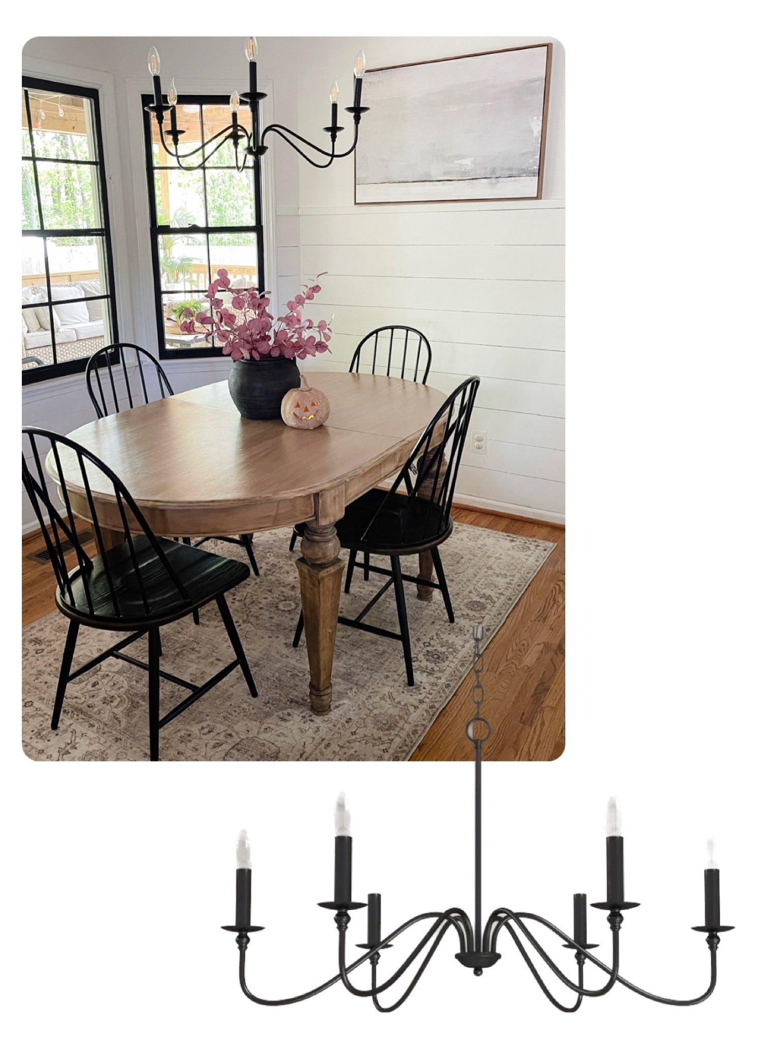 My dining room chandelier.
Mine is the 30”
Comes in 4 colors and several sizes. 

#LTKFind #LTKstyletip #LTKhome