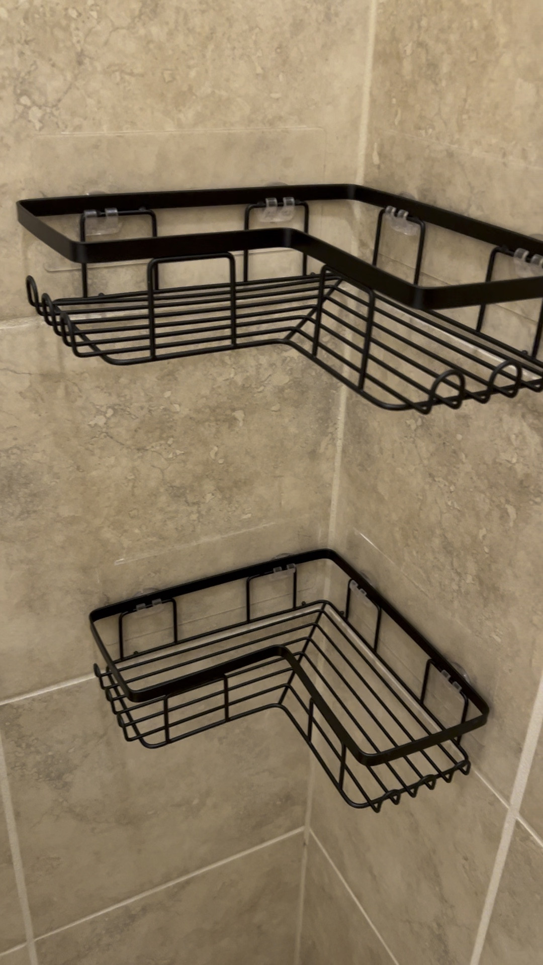 Amazon home find! Customer favorite. Adhesive no pole no drill corner shower rack. Has hooks and soap rack. Corner shower caddy! #founditonamazon #amazonfinds

#LTKhome #LTKfindsunder50 #LTKVideo