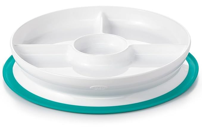 OXO Tot Stick & Stay Suction Divided Plate - Teal | Amazon (US)