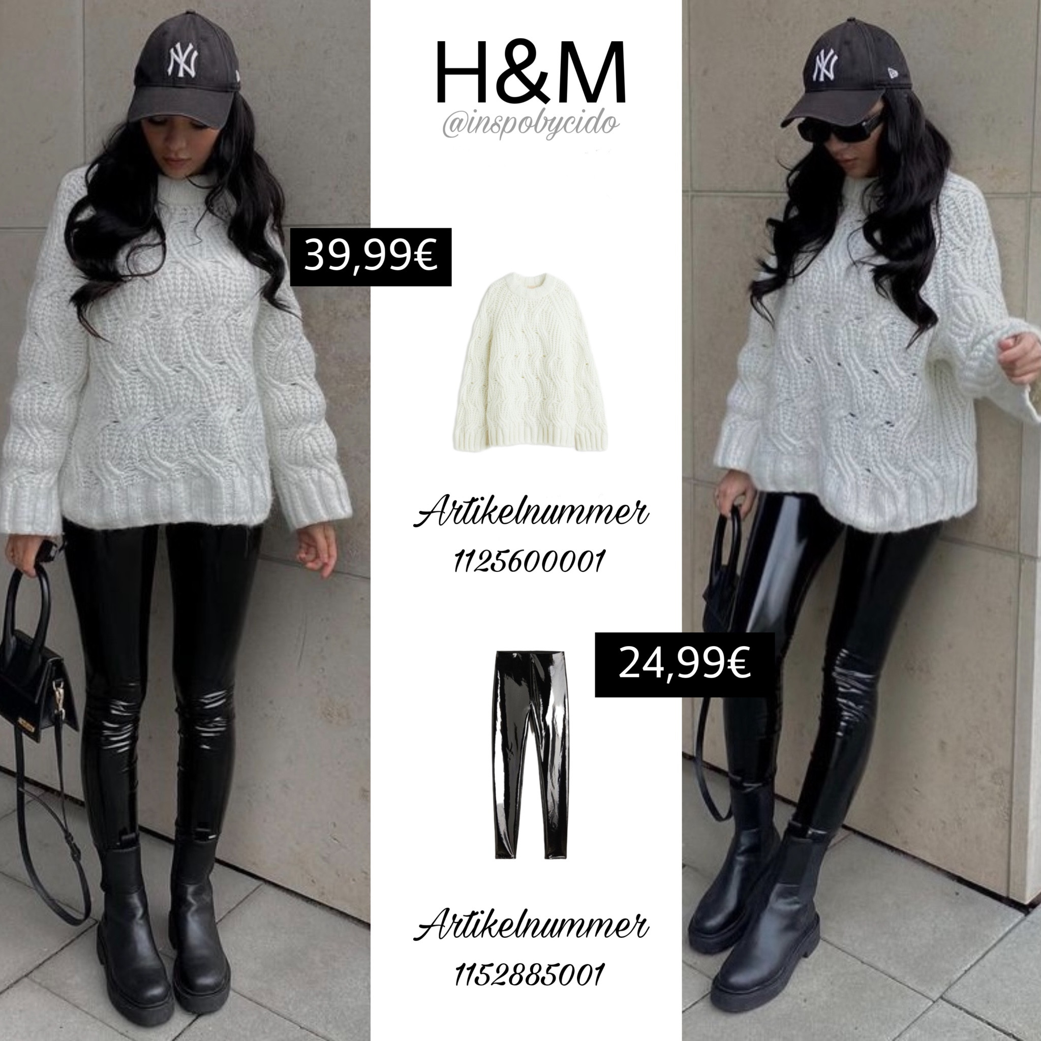 A black and white outfit🤍 
White knitwear jumper 
Black leather leggings 
Inspo: pxnargny

#LTKstyletip #LTKunder100 #LTKfit