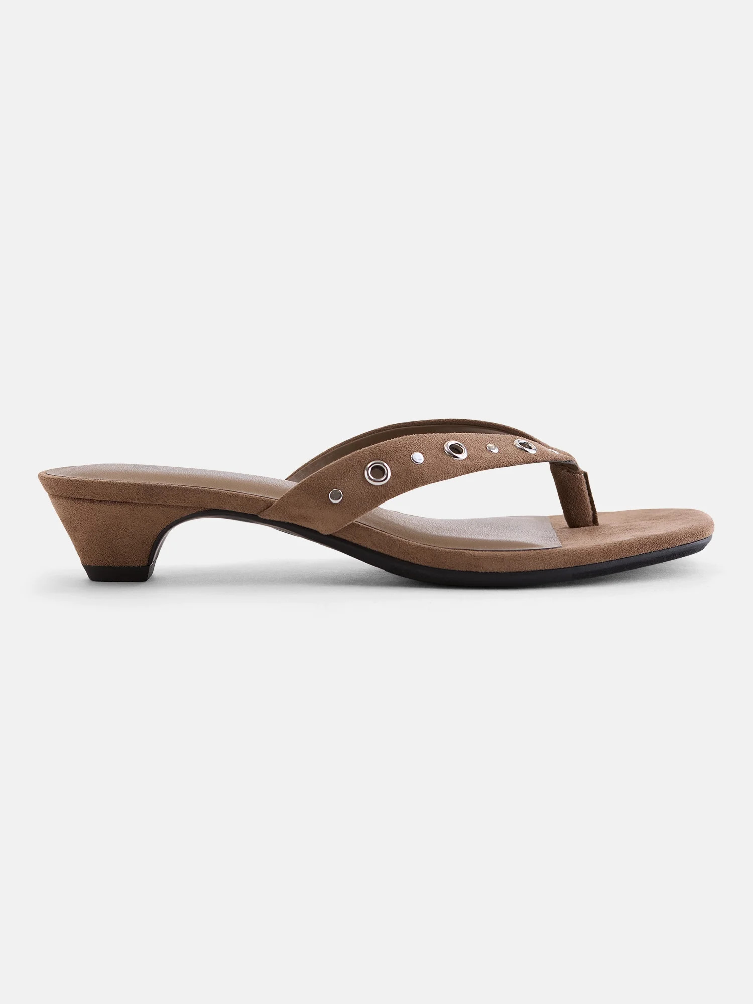 No Boundaries Women's Cone Heel Thong Sandals | Walmart (US)