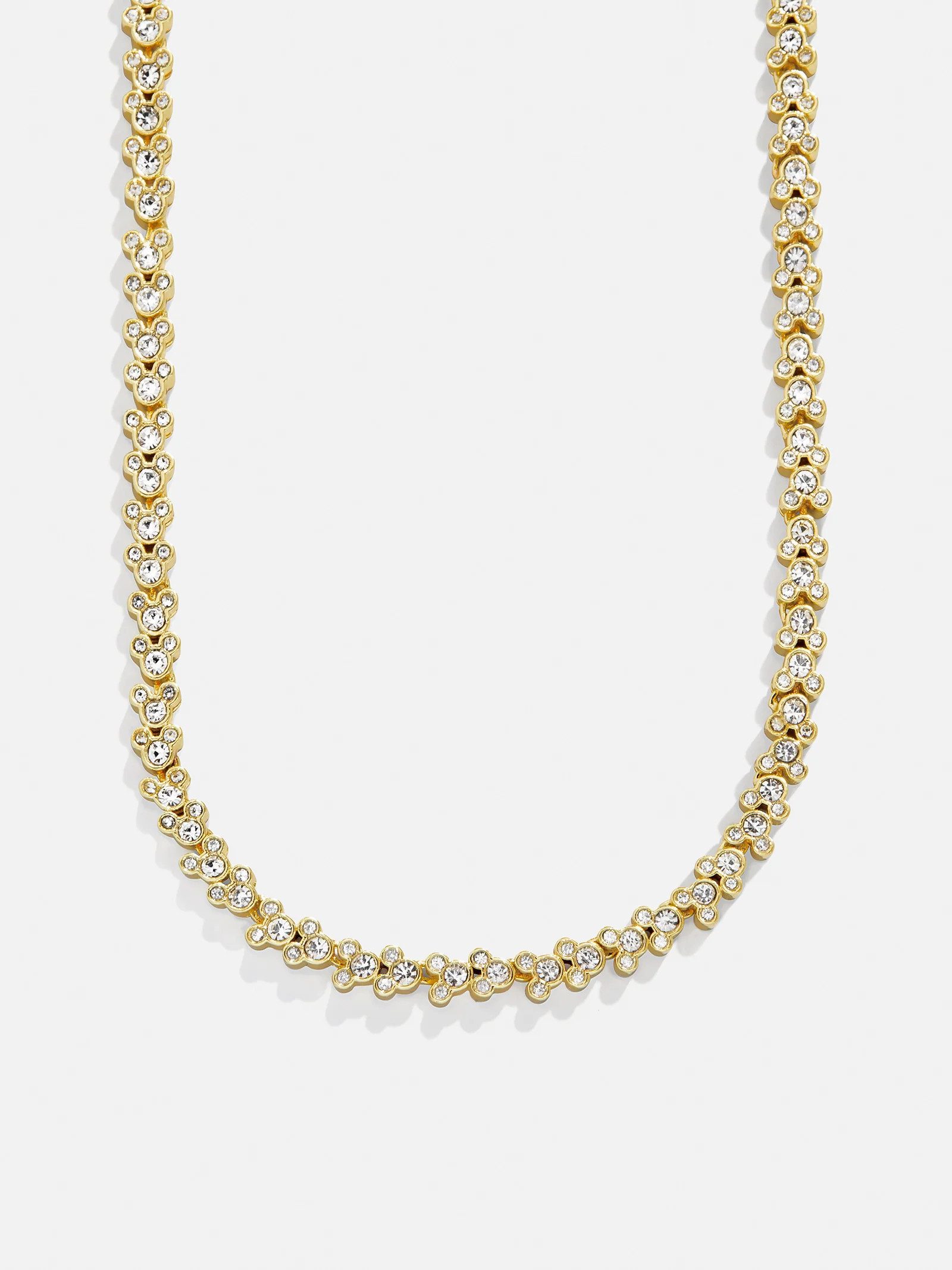 Disney Mickey Mouse Repeating Tennis Necklace - Gold/Pavé | BaubleBar