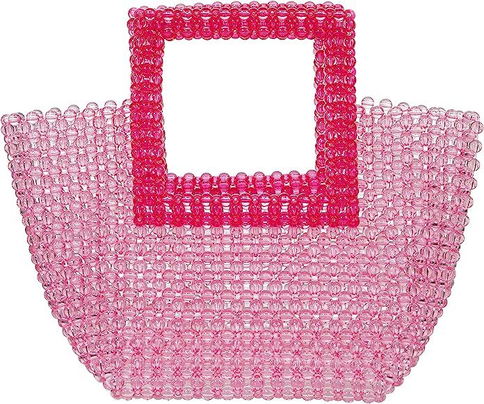 YUSHINY Women Macaron Colored Acrylic Beaded Tote Handmade Bags for Wedding Evening Party | Amazon (US)