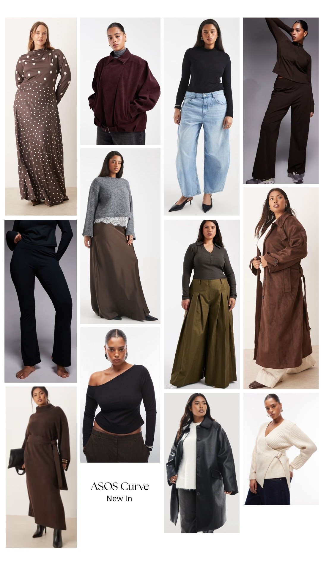 Asos Curve New In 

Plus size winter outfit inspiration suede leggings activewear barrel jeans knitwear work wear jackets 

#LTKuk #LTKplussize #LTKcurves