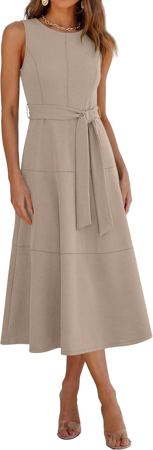 ANRABESS Women Formal Sleeveless Midi Dress | Amazon (US)