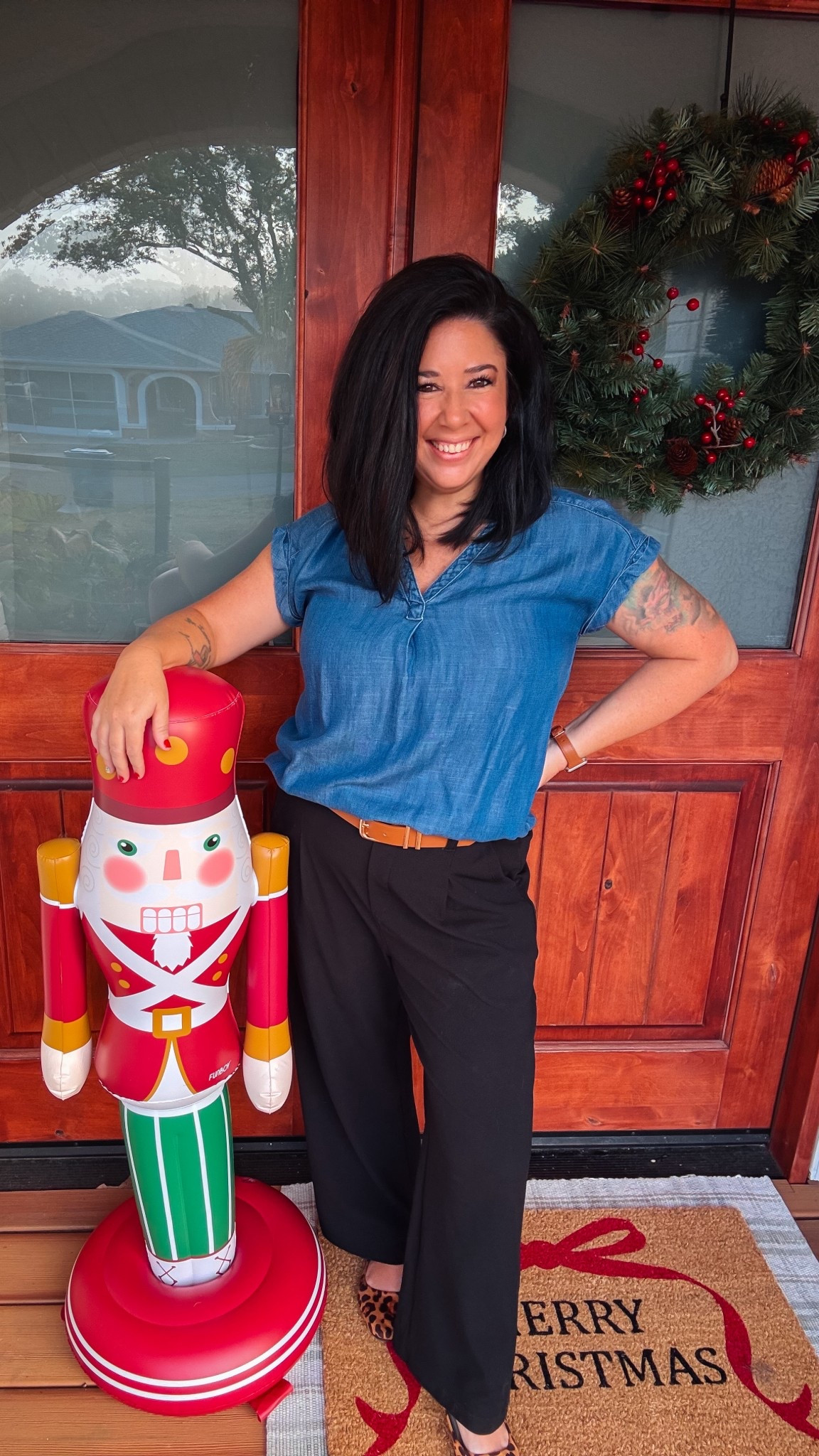 Good morning from me and Mr. Nutty the Funboy Nutcracker!

#LTKootd #LTKHoliday #LTKSeasonal