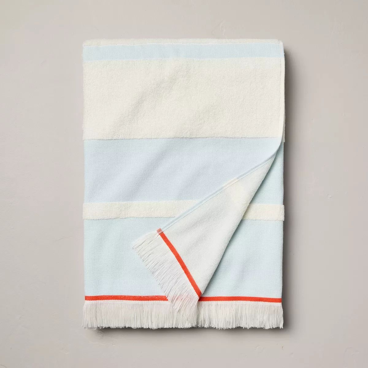 Stripe Beach Towel Light Blue/Cream/Red - Hearth & Hand™ with Magnolia | Target