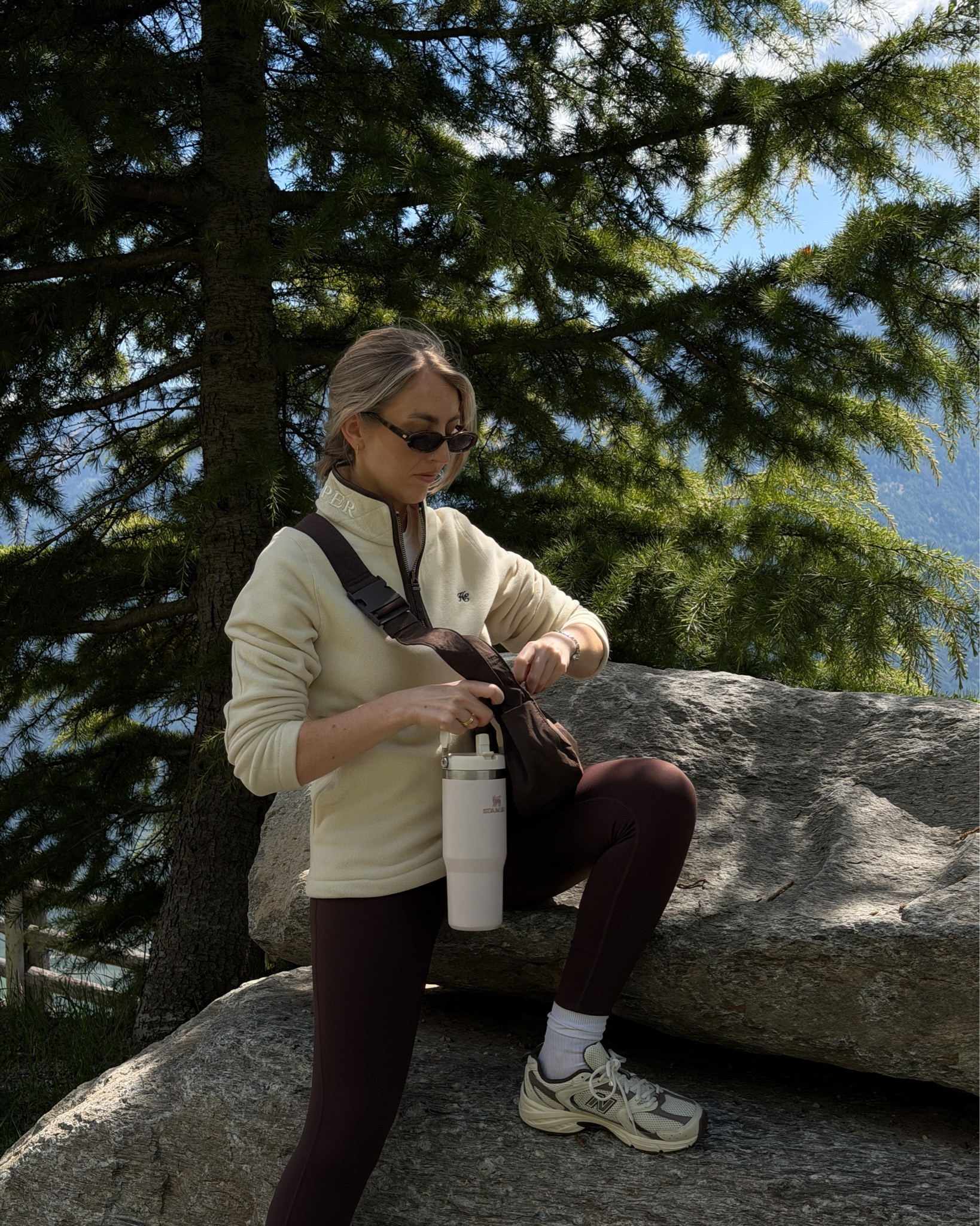 Spring hiking outfit 🥾🌲 

Holland Cooper zip up, cream fleece, brown leggings, Stanley cup, new balance 530

#LTKtravel #LTKspring #LTKfitness