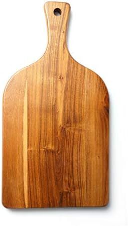 Teak Wooden Cutting Board with Handle - Elegant Wooden Chopping Board with Paddle Handle - Cheese... | Amazon (US)