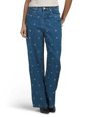 Grommet Wide Leg Jeans | TJ Maxx
