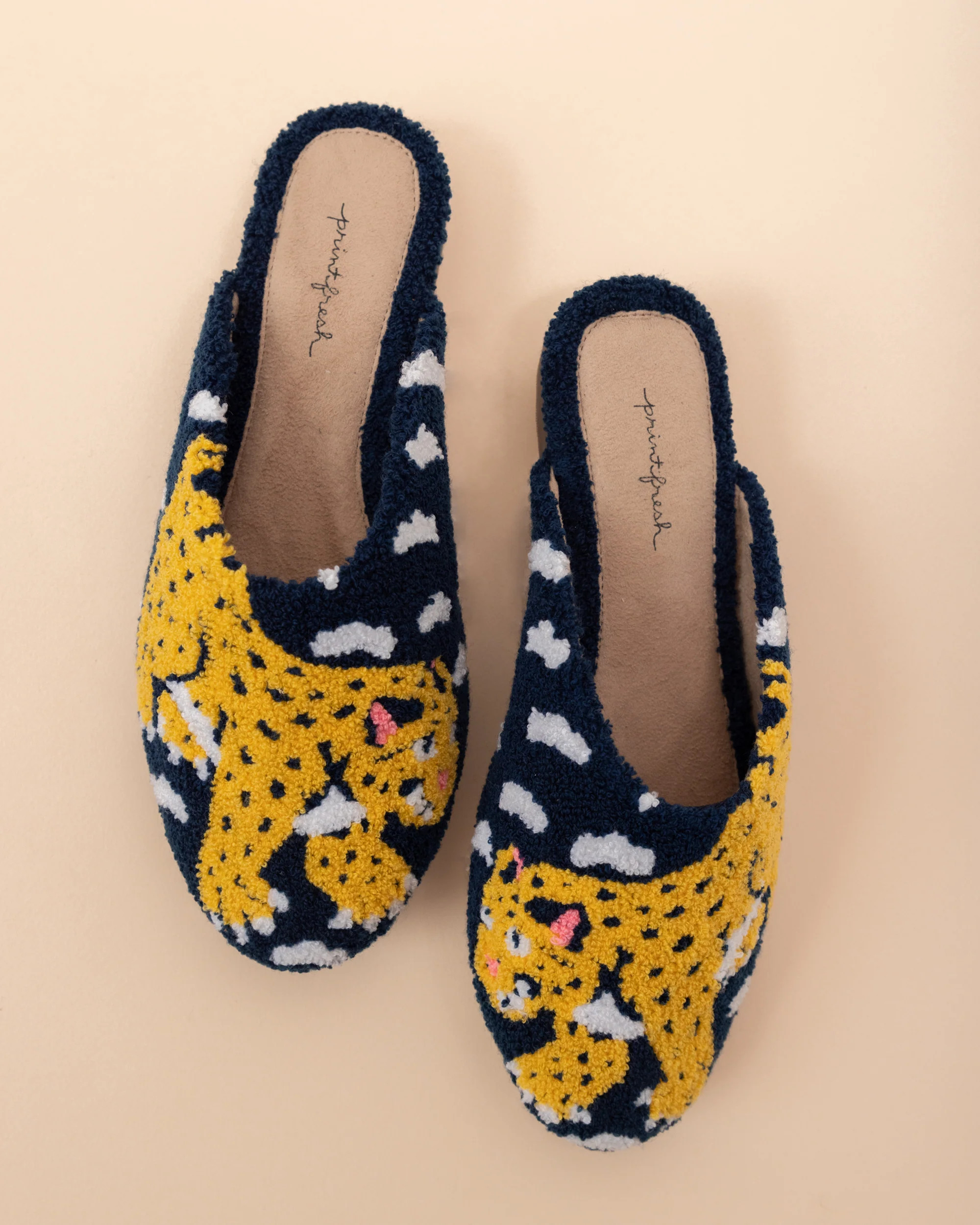 Bagheera - Tufted Slippers - Midnight | Printfresh