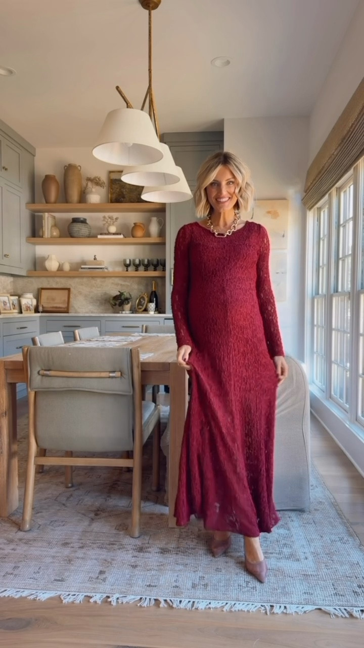 This red maxi dress is so versatile! So many ways to style throughout the holiday season! Wearing size small. 

Loverly Grey, red dress, long sleeve dress, maxi dress, Loft find, holiday dress, fall fashion, fall outfit ideas 

#LTKStyleTip #LTKSeasonal #LTKFindsUnder100