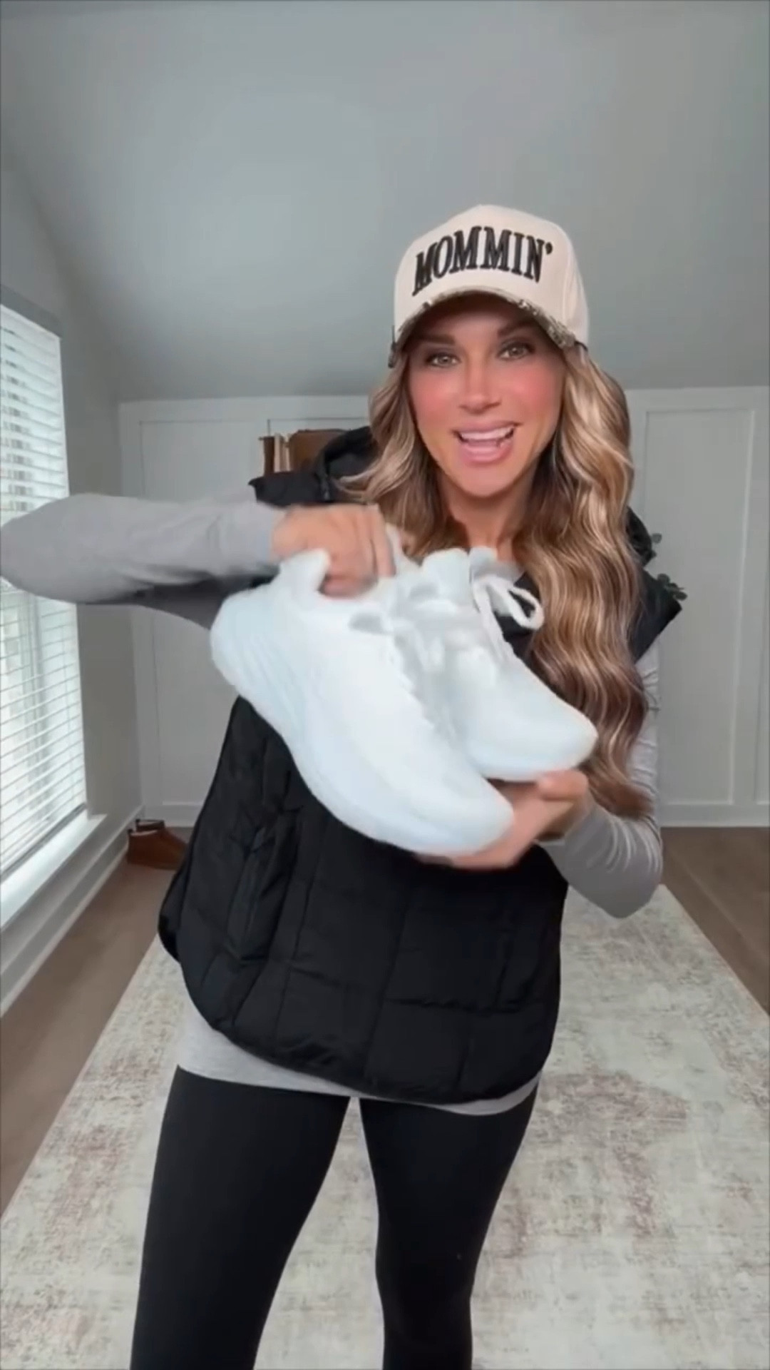 This is one of my most worn basic tops to layer with, I absolutely love the cashmere/modal blend, it’s so soft, durable and stretchy, and the boat neckline allows the top to be worn causal or styled more dressy! Comes in so many colors and will become your new favorite! Finishing off my easy and stylish mom outfit with the softest leggings, best puffer pullover vest, look for less sneakers, and mommin' hat. 
I'm 5'6 139lbs wearing a size small black leggings, small long sleeve top, small pullover vest. Shoes run true to size  

 #LTKgrwm #LTKmomlife #LTKFindsUnder100