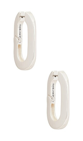 Jenny Bird Mega U-Link Earrings in Metallic Silver. | Revolve Clothing (Global)