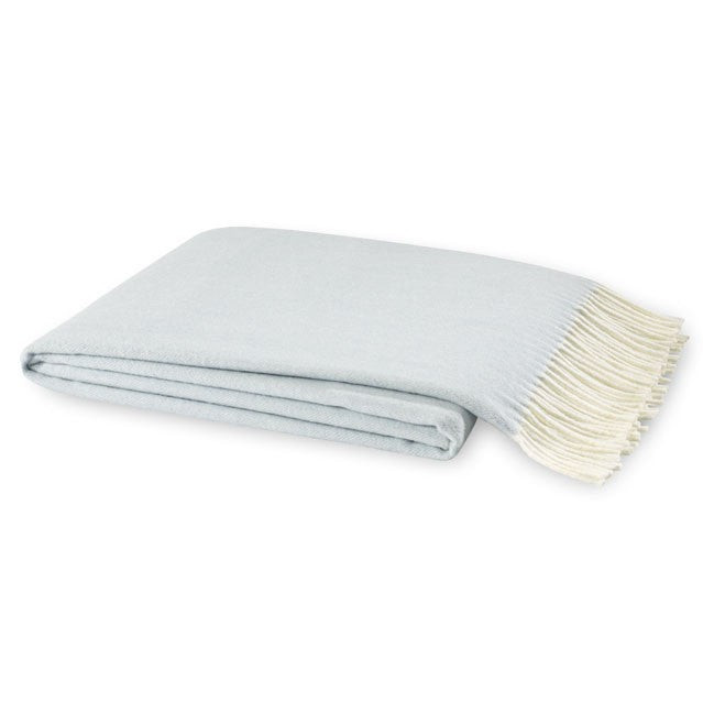Baby Blue Herringbone Throw | Mintwood Home