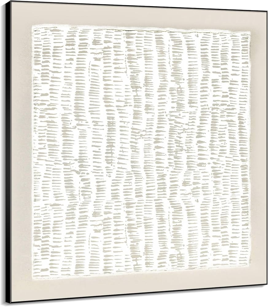 72"x72" XL Framed Wall Art - Neutral Abstract Line Design Art (Frame Assembly Required) | Amazon (US)