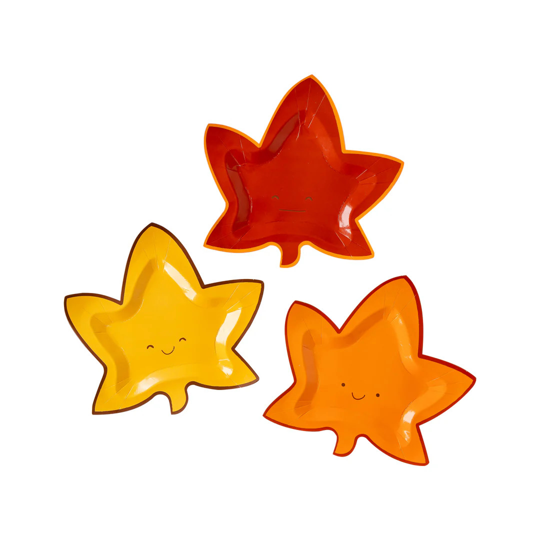 Harvest Cute Leaf Shaped Plate Set | My Mind's Eye