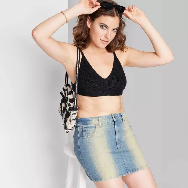 Women's Low-Rise Denim Mini Skirt - Wild Fable™ | Target