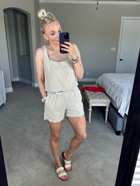 Old navy linen set is so good and sooooo comfy for summer!! Wearing a medium in both, but should have done small in the top. 

#LTKSaleAlert #LTKStyleTip #LTKFindsUnder100