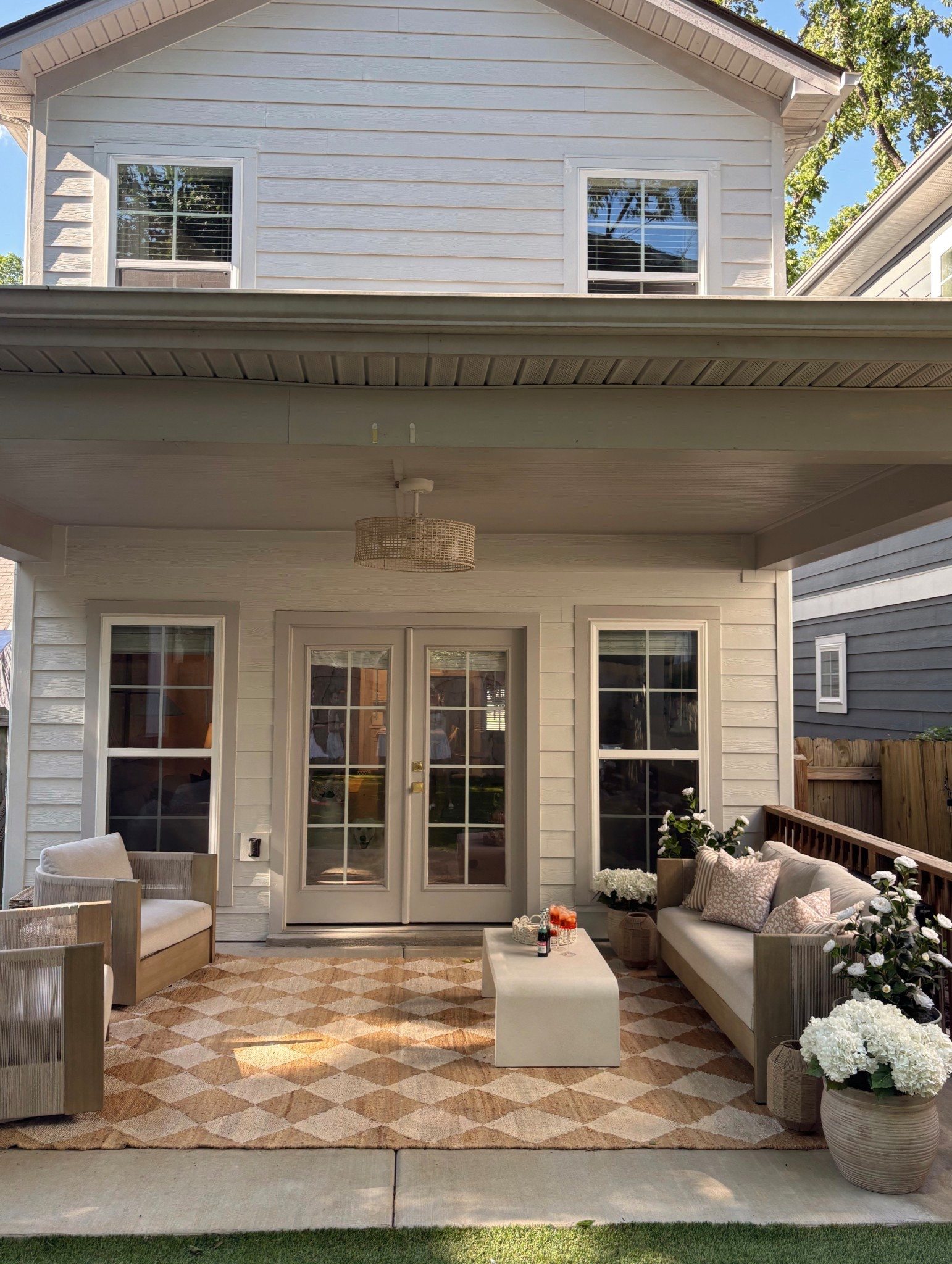 Outdoor porch decor 🤍 love how it is coming together! My furniture is from west elm and was a splurge but I linked some similar ones below as well! A lot of my decor is from Amazon & Home Depot! 

#LTKStyleTip #LTKHome #LTKFindsUnder100

#LTKSummerEdit #LTKStyleTip #LTKHome