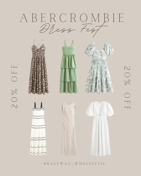 Abercrombie Dress Fest! Take 20% off all dresses 🎉

#midi #crochet #summer #puffsleeve #linen

#LTKSeasonal #LTKsalealert #LTKstyletip