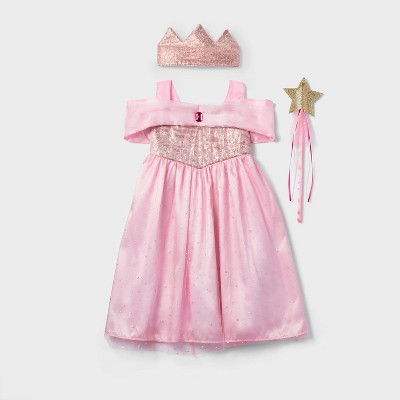 Pretend Play Princess Costume with Dress, Crown & Wand 4T-5T - Gigglescape™ | Target