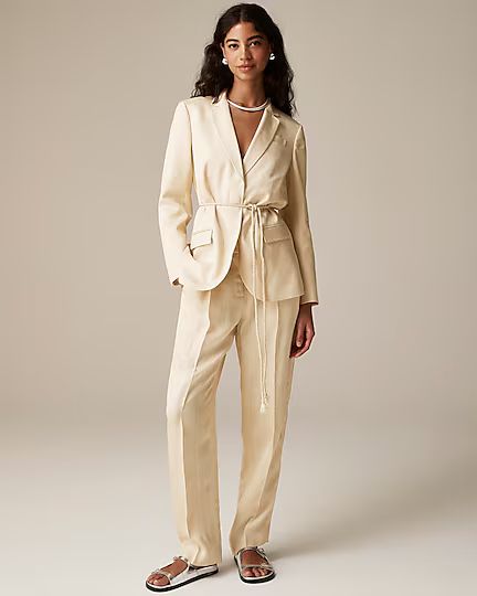 Rope-tie blazer in glossy twill | J.Crew US