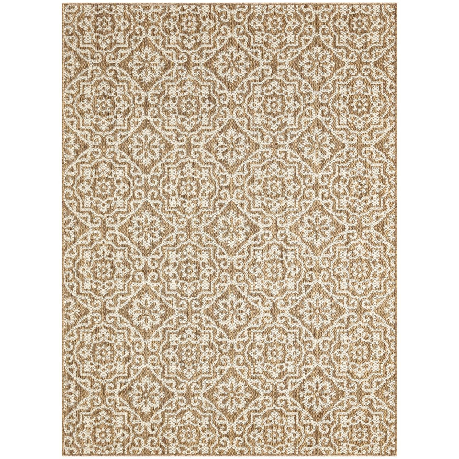 Nicole Miller New York Patio Country Danica Transitional Geometric Indoor/Outdoor Area Rug, Brown... | Amazon (US)