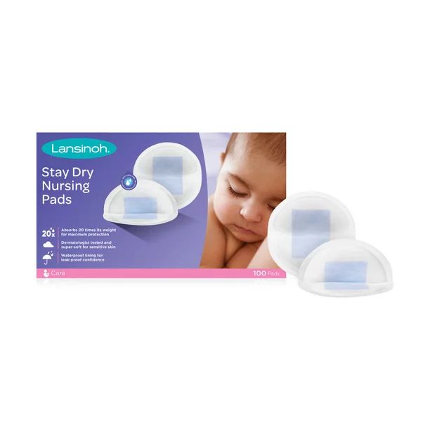 Lansinoh Stay Dry Disposable Nursing Pads for Breastfeeding, 100 Count | Walmart (US)