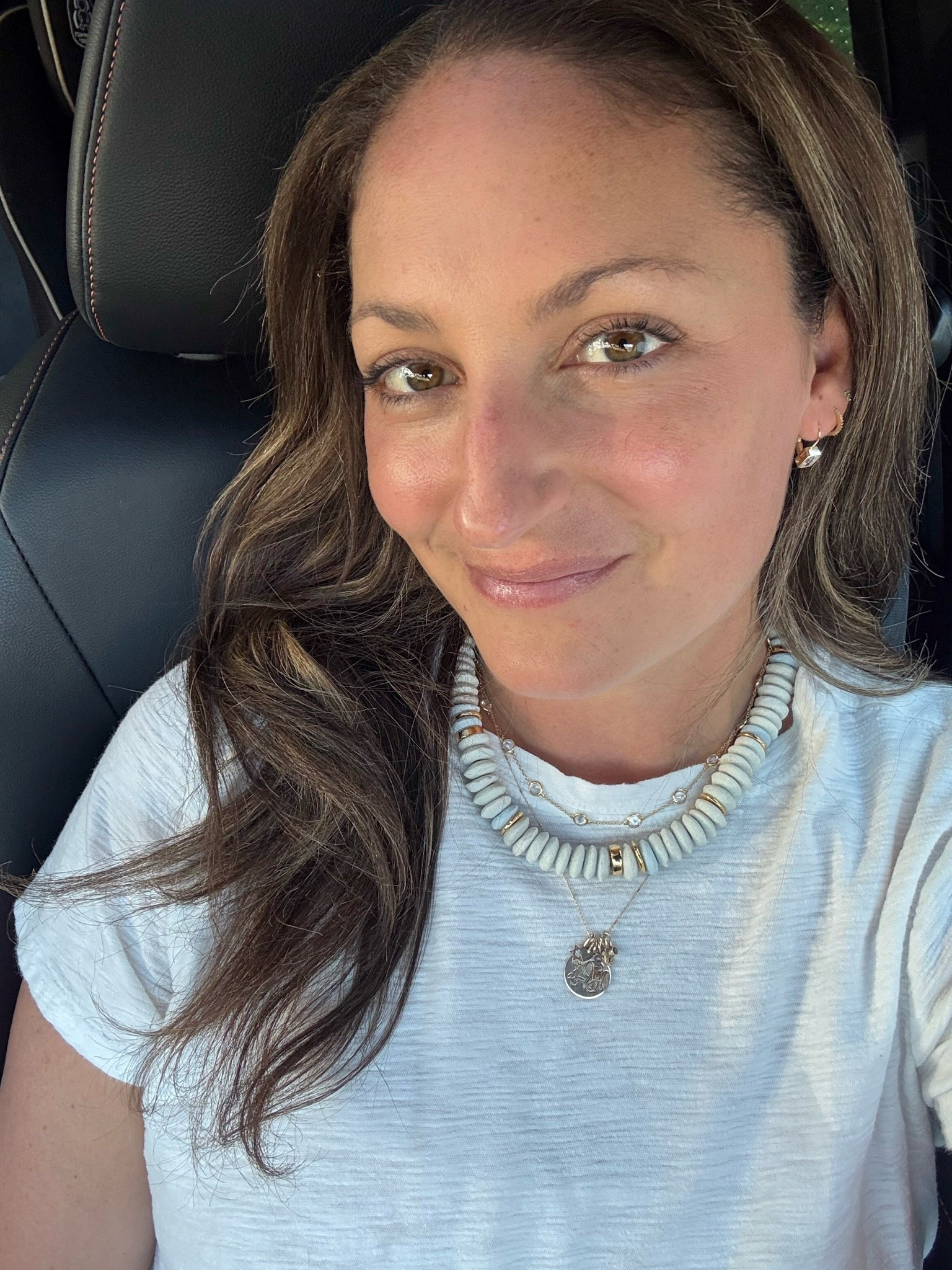 Layered necklaces are my favorite way to make a simple white tee feel more personal. Mixing different shapes, lengths and a little gold gives the whole look so much more interest.

layered necklaces, statement necklace, gold jewelry, everyday jewelry, necklace layering, beaded necklace, pendant necklace, women’s accessories, fall accessories, everyday style, jewelry styling, girlonthehudson

#LTKootd #LTKgrwm #LTKSeasonal